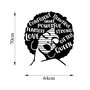 Wallity Love Fearless Smart - 473 Escultura de pared de metal negra